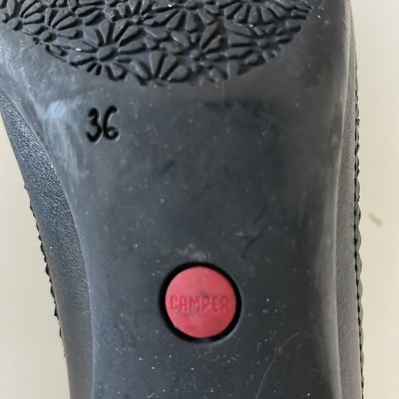 CAMPER Black Leather Heels 6 - Picture 7 of 7